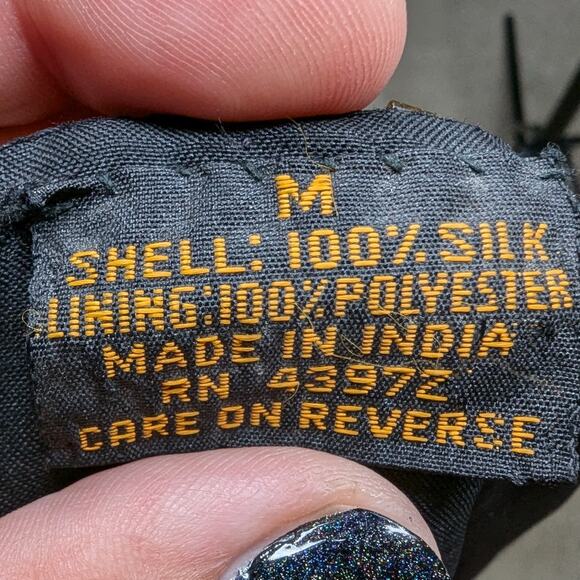 Vtg 1980s Black 100% Silk Gold Butterfly Sequin Embellished Sheath Dress Sz M - Picture 6 of 6